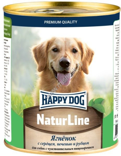 HAPPY DOG Natur Line 970 г консервы для собак телятина с сердцем, печенью и рубцом 