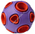 HOMEPET SILVER SERIES Ф 7,5 см игрушка для собак мяч двухцветный фиолетово-красный каучук