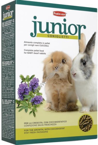 PADOVAN JUNIOR Coniglietti 850 г корм для молодых декоративных кроликов комплексный основной 