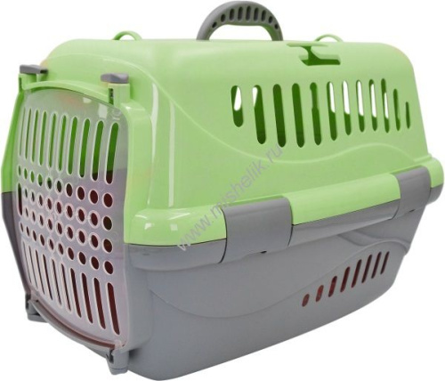 HOMEPET 48х32х32 см переноска для животных зеленая