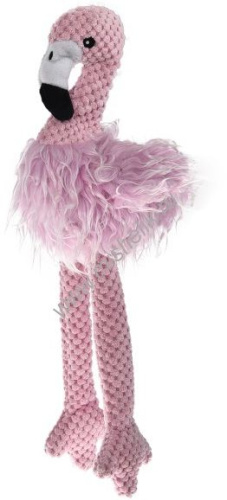 HOMEPET 42х15 см игрушка для собак фламинго плюш с пищалкой