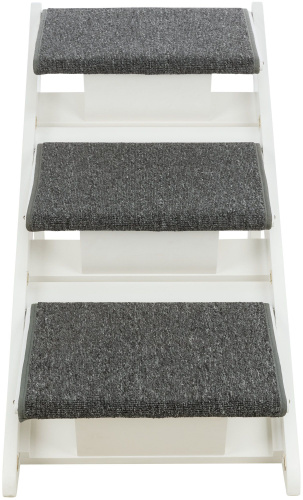 Лесенка со складными ступенями, 44х46х106см, МДФ/ковролин, белый