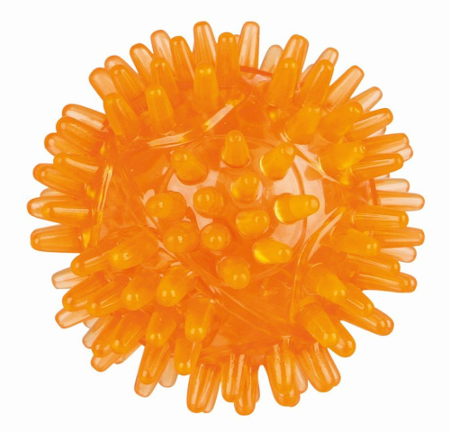 Мяч "игольчатый" мигающий, без пищалки, плавающий, TPR, ф 5 см