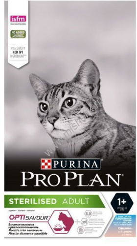 PRO PLAN 3 кг для сухой корм взрослых стерилизованных кошек и кастрированных котов, с высоким содержанием утки и c печенью 