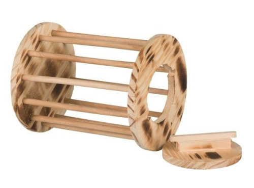 Кормушка для сена напольная, обожённое дерево, ф 15 ×19 см