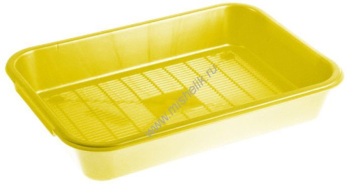 HOMECAT Atlantis 36 см х 26 см х 6,5 см лоток с сеткой желтый перламутр