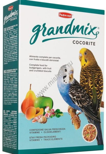 PADOVAN GRANDMIX Cocorite 1 кг корм для волнистых попугаев основной 