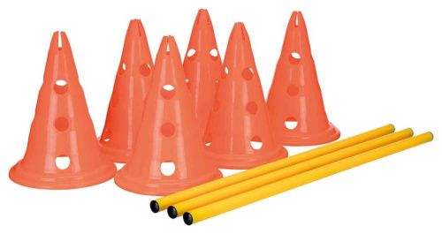 Набор препятствий для аджилити Dog Activity, 6 конусов, 3 рейки, ф 23 × 30 см, 78 см