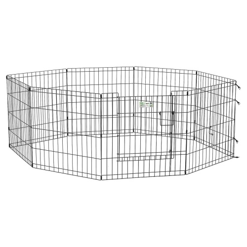 Вольер MidWest Life Stages для собак, 8 панелей 61х61h см, с дверью-MAXLock черный