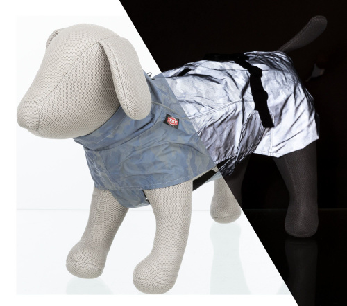 Попона-дождевик Lunas, светоотражающая, XS: 25 см, серебристо-синий