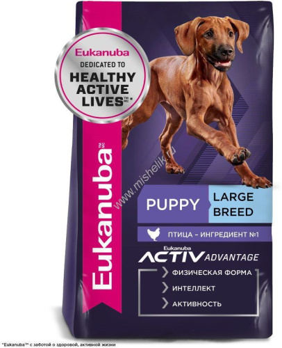 EUKANUBA PUPPY LARGE BREED 15 кг сухой корм для щенков крупных пород