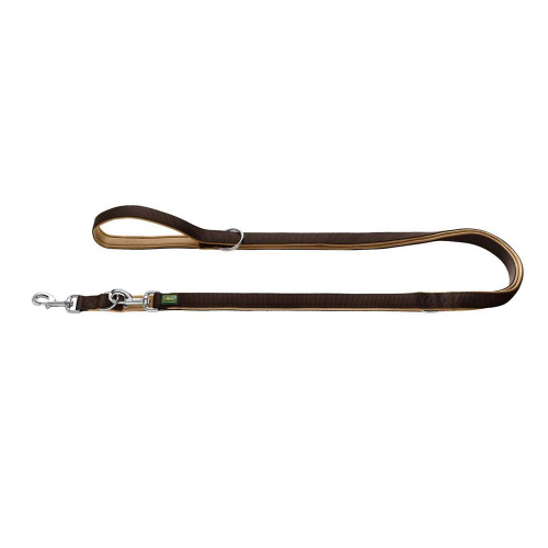 Hunter поводок-перестежка для собак Neopren 15/200, нейлон/неопрен, коричнево-карамельный