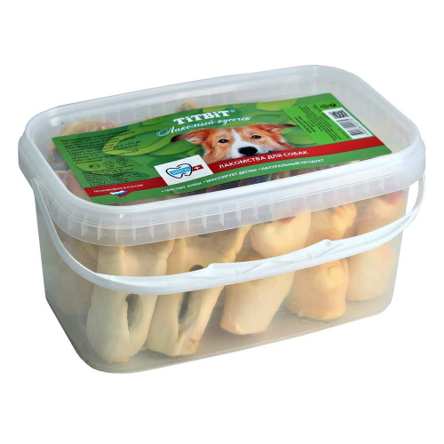 Лакомство TiTBiT Копытце баранье для собак - банка пласт. 3.3 л 750 г