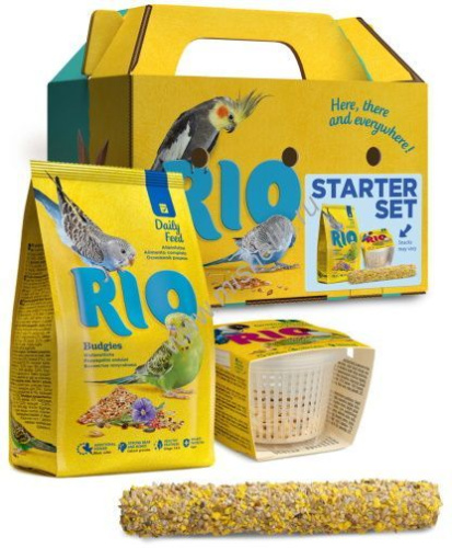 RIO STARTER SET 20,1 см х11,2 см х 17,5 см стартовый набор владельца волнистого попугайчика 1х8