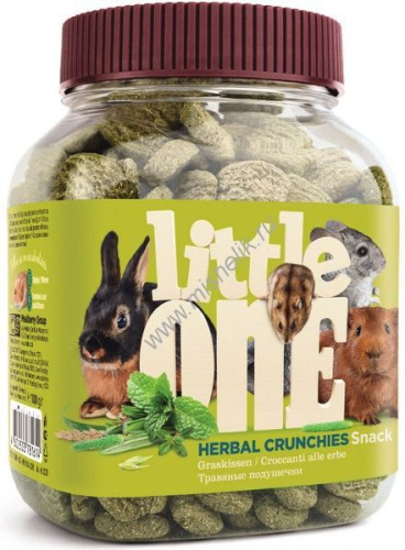 LITTLE ONE 100 г банка лакомство для грызунов травяные подушечки 