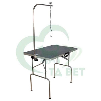 ТД ВЕТ Стол универсальный СВУ-13 для груминга, 1200х600х750 мм,столешница резина, каркас черный