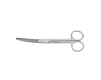 KRUUSE ножницы (Купера) с одним острым концом вертикально-изогнутые 16 см KRUUSE ножницы (Купера) с одним острым концом вертикально-изогнутые 16 см