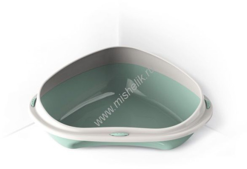 GEORPLAST SHUTTLE CORNER 58 см х 48 см х 20.5 см туалет для кошек угловой с бортом 