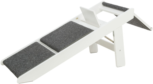 Лесенка со складными ступенями, 44х46х106см, МДФ/ковролин, белый