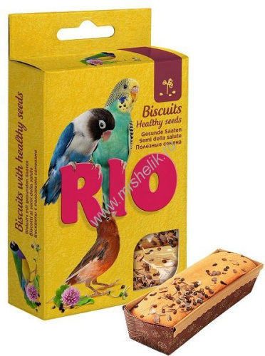 RIO 5х7 г бисквиты для птиц с полезными семенами