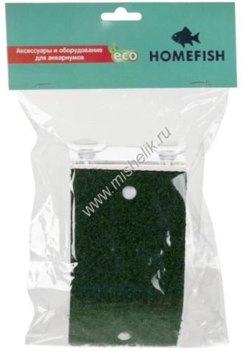 HOMEFISH 12 см х 18,5 см остров для земноводных с ковриком на присосках