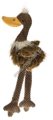 HOMEPET 42х14 см игрушка для собак утка плюш с пищалкой