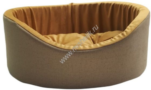 HOMEPET Montana №2 49 см х 43 см х 17 см лежак горчичный для домашних животных