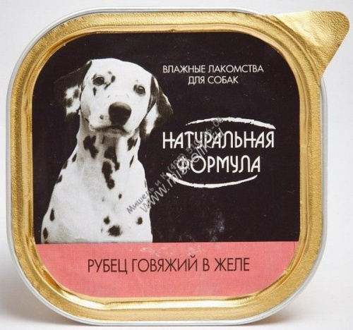 НАТУРАЛЬНАЯ ФОРМУЛА 300 г консервы для собак рубец говяжий в желе ламистер 