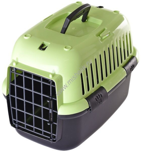FAUNA INT EXPLORER COLOR 42 см х 28 см х 29 см переноска пластиковая дверка зеленая черная 