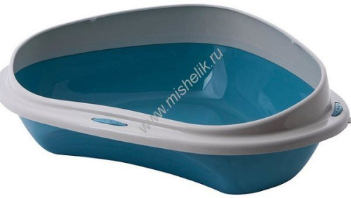 GEORPLAST SHUTTLE CORNER 58 см туалет для кошек угловой с бортом салатовый 