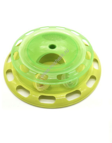 HOMECAT 23,5х6 см игрушка для кошек трек пластиковый с мячиком и контейнером для кошачьей мяты