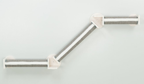 Настенная когтеточка, элемент 2, "альпинистская дорожка", 195 х 78 см, белый / серый