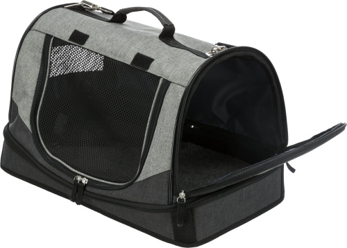 Переноска Holly, 50 х 30 х 30 см, нейлон, чёрный/серый