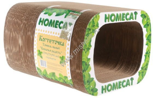 ПРОМО ЦЕНА HOMECAT Кошачья радость 29,5х22,5х35 см когтеточка тоннель малый гофрокартон