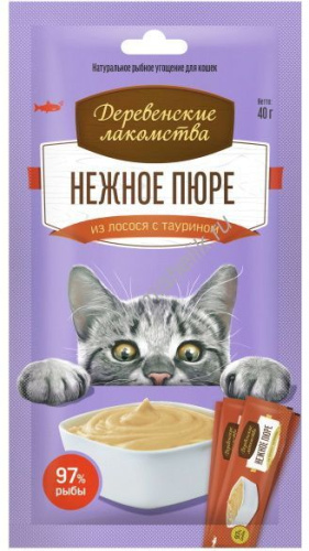ДЕРЕВЕНСКИЕ ЛАКОМСТВА 4х10 г нежное пюре из лосося 