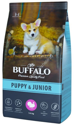 MR.BUFFALO PUPPY & JUNIOR 14 кг сухой корм для щенков и юниоров индейка