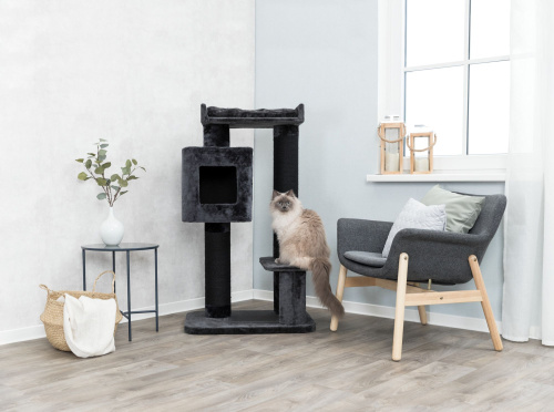 Домик для кошки XXL Izan, 122 см, антрацит