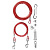 Трос с карабинами 15 м / 50 кг в пластиковой оплётке, красный