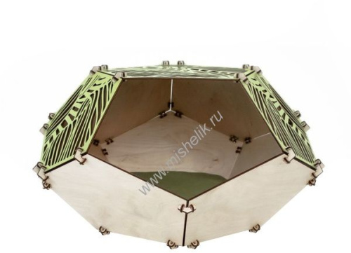 HOMEPET Wood 54,5 см х 57,1 см х 30,7 см домик для животных лайт зеленый