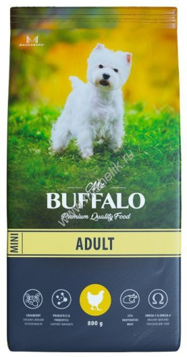 MR.BUFFALO ADULT MINI 800 г сухой корм для собак мелких пород курица 