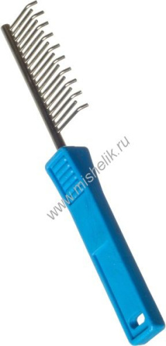 ЗООНИК расческа с пластмасовой ручкой загнутая
