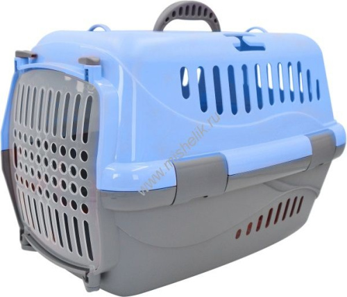 HOMEPET 48х32х32 см переноска для животных голубая