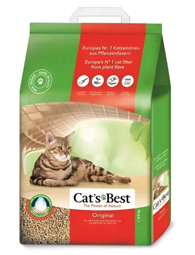 Cat`s Best Original 20 л/8,6 кг древесный наполнитель для кошачьих туалетов