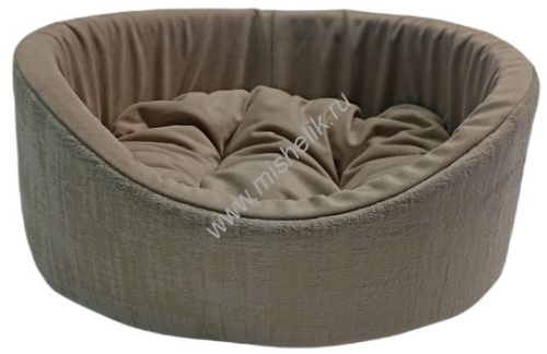 HOMEPET Indigo mocco №2 49 см х 43 см х 17 см лежак коричнево-золотистый для домашних животных