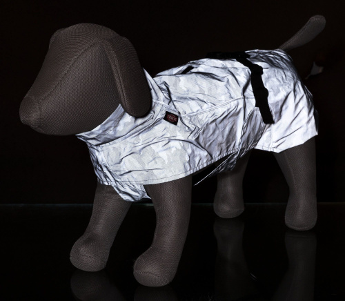 Попона-дождевик Lunas, светоотражающая, XS: 25 см, серебристо-синий