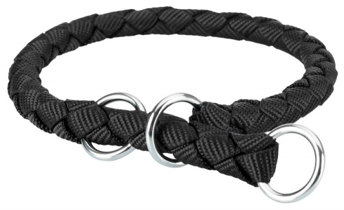 Ошейник-полуудавка Cavo, S–M: 35–41 cм/ф 12 мм, чёрный