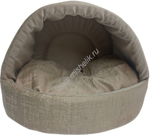 HOMEPET Indigo latte №2 44 см х 44 см х 36 см домик эстрада бежево-золотистый для домашних животных