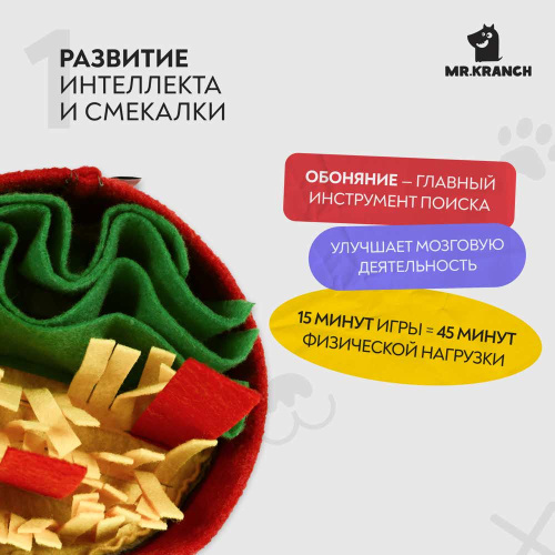 Нюхательная игрушка Mr.Kranch Пицца, размер 18x18см