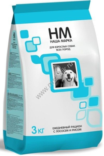 НАША МАРКА 3 кг сухой корм для взрослых собак всех пород лосось и рис 