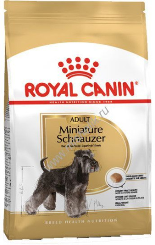 ROYAL CANIN MINIATURE SCHNAUZER ADULT 3 кг сухой корм для собак породы Миниатюрный Шнауцер старше 10 месяцев 